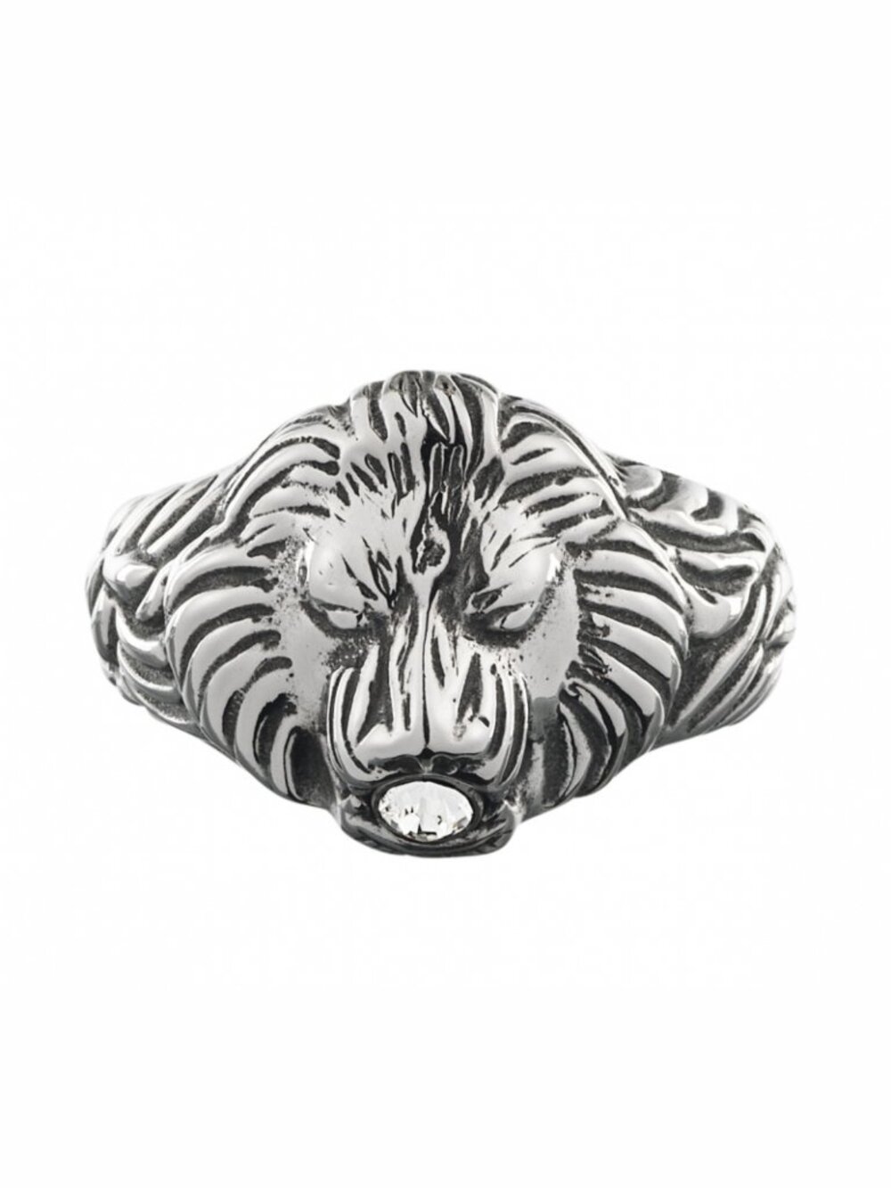 Dyrberg/Kern Aslan Swarovski crystal lion head ring